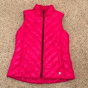 Hot pink puffer vest